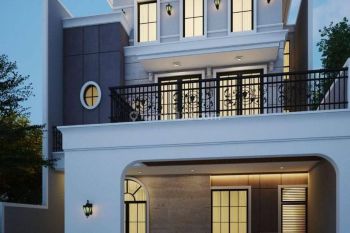 Rumah modern minimalis 3 lantai. Lay out lega disain istimewa