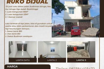 Di Jual Ruko Lokasi Bukittinggi