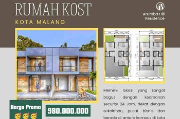 Dijual Rumah Kos Kota Malang 7 Kamar
