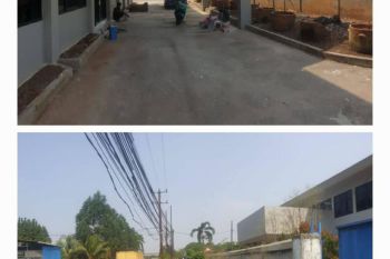 Gudang sewa Cikupa LT 1385/ LB 350 akses kontainer 40 ft