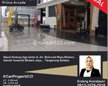 Jual Gedung Tiga Lantai di Jln. Bulevard Raya Bintaro, Daerah Komersil Bintaro