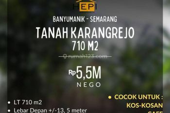 TANAH TEMBALANG BANYUMANIK MURAH ! SIAP BANGUN 710 m² SHM