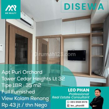 Apartement Puri Orchard Tower Cedar Heights Wing B Lt 32, 1br, Full Furnished