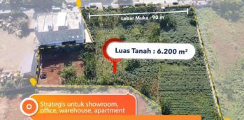 Tanah Komsersil Bsd Raya Utama Lekong Kulon 6200m2 Jalan Raya