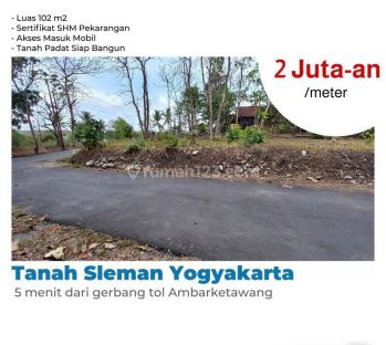 Tanah Yogyakarta Sleman 5 Menit Dari Bakal Gerbang Tol Ambarketawang Shmp