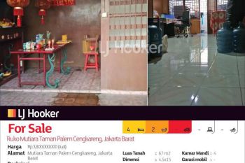 Ruko Mutiara Taman Palem Cengkareng, Jakarta Barat