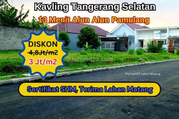 Jual Murah Tanah SHM Area Tangsel Dalam Komplek Akses 2 Mobil