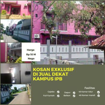 Kos-kosa Eklusif 46 Pintu Di Jual Dekat Kampus IPB Bogor Dan SHM