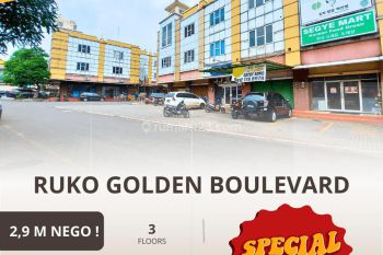 Ruko Golden Boulevard Bsd, Lingkungan Ramai Pasti Cuan