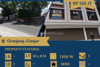 Disewakan Ruko 1 Lantai di Jalan Raya Ciranjang, Cianjur