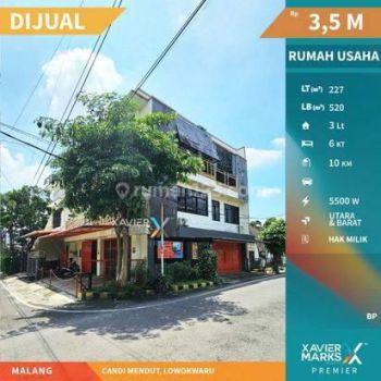 Dijual Ruang Usaha, Kantor di Candi Mendut, Lowokwaru, Malang