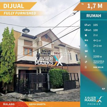Dijual Rumah Pojokan Full Furnish Di Griya Shanta Soekarno Hatta Malang