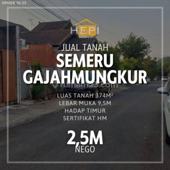 Tanah di Kavling Semeru Gajahmungkur, Semarang SHM 374 m²