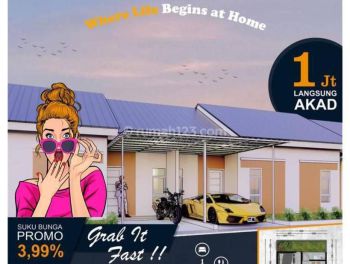 Rumah Murah Dekat Kolam Regulasi Nipanipa Antang Free Kanopi