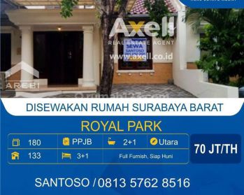 Rumah Royal Park Citraland Disewakan