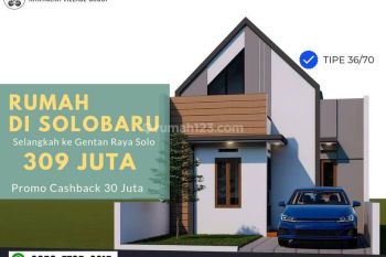 Rumah 1 Lantai Barat Solobaru Dekat Area Sekolah