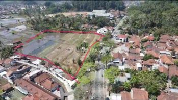 Dijual Tanah Sawah di Sumedang Strategis Pinggir di Jalan Raya