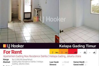 Apartemen Gading Nias Residence Dahlia Lantai 3 Kelapa Gading, Jakarta Utara