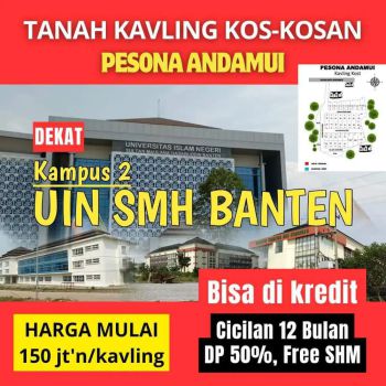 KAVLING KOST UIN PALIMA, SIAP BANGUN