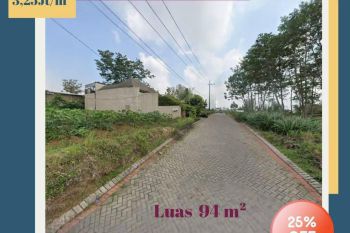 Tanah Kavling Dekat UIN Kota Malang Harga 3,25JT/m2