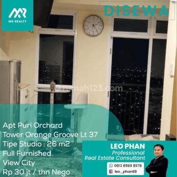 Apartement Puri Orchard Tower Orange Groove Wing B Lt 37, Studio, Full Furnished