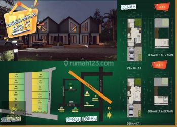 Rumah Skandinavia Konsep Mezanine 1,5 Lt, di Bambu Apus Pamulang
