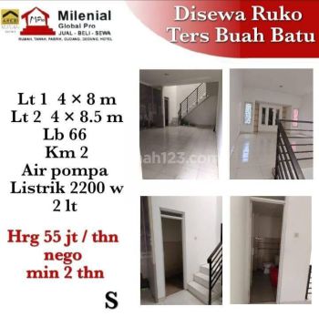 Disrwakan Ruko 2 lantai Terusan Buah batu