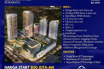 Apartemen Vertu Ciputra World Free Ppn Murah Dkt Pusat Kota Tunjungan Satelit