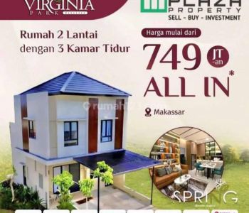 Dijual Rumah Mewah 2 Lantai di Perumahan Virginia Park, ir sutami,makassar,