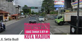 DIJUAL Tanah&Bangunan LD 34 mtr, Jalan Raya Kota MADIUN Baguss