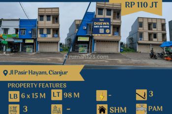 Disewakan Ruko 3 Lantai Akses Jalan Raya Penghubung Cianjur Sukabumi Bandung