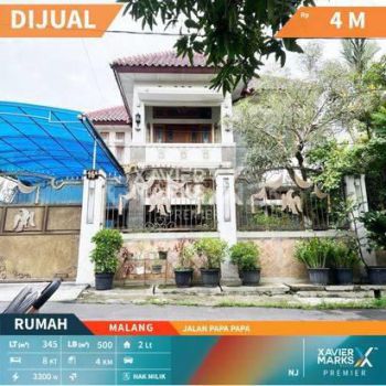 Dijual Rumah Mewah Terawat Asri di Papa Papa Lowokwaru Malang