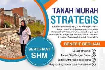Tanah Murah Strategis siap bangun Gedangan sertifikat sudah SHM
