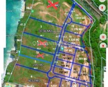 Tanah kavling pinggir tebing pantai bingin pecatu bali