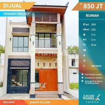 Rumah 2 Lantai Konsep Villa Bali Classic Super Cantik di Malang Kota Selangkah