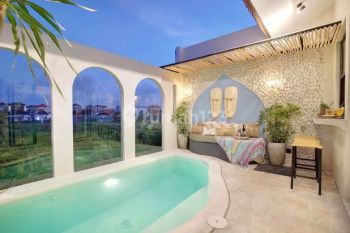 Villa 2 Br di Canggu Bohemian Style Dengan View Sawah