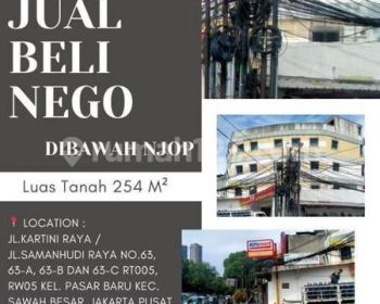 Kantor di Kartini raya 254 m SHM harga d bawah njop