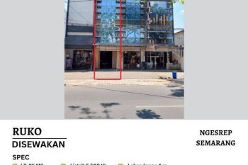 Ruko bagus 3 lantai siap pakai tempat strategis