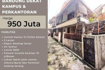 kost 13 kamar dengan harga miring di kawasan kampus dan perkantoran