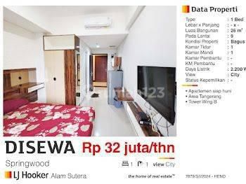 Disewa Murah Apartemen Spring Wood 1 BR Serpong Alam Sutera Tangerang Furnished