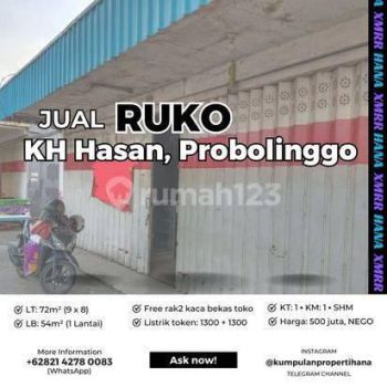 JUAL STRATEGIS Ruko Jl KH Hasan, Probolinggo