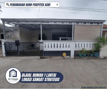 Dijual Perumahan 1 Lantai Di Bumi Puspitek Asri