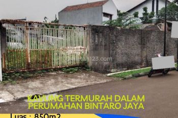 Tanah kavling premium di Bintaro Jaya 850m2, paling murah, akses strategis
