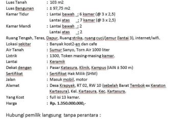 Dijual Kost Kartasura