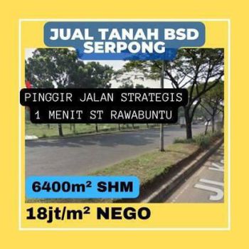 Tanah dijual di Serpong Sangat Strategis Pinggir Jalan Raya, lalulintas ramai 1