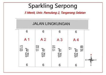 7 Menit Mall Paradise Walk Serpong, Jual Kavling SHM