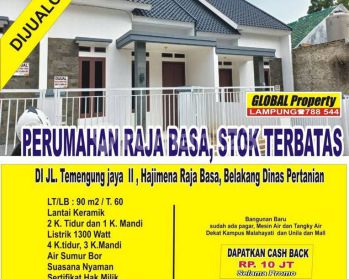 Turun Harga, Rumah Baru Minimalis di Rajabasa Siap Huni