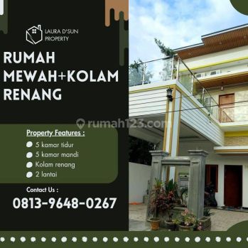 Ready unit rumah mewah sudah lengkap dengan kolam renangnya