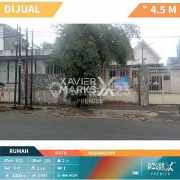 Rumah Hitung Tanah di Hasannudin Batu Malang, Cocok Buat Usaha Bengkel dan Nol