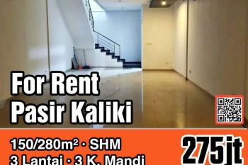 Disewakan Ruko untuk Usaha Di pasir kaliki